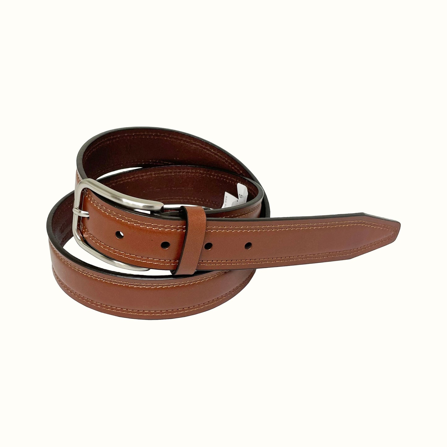 Double Self Stitch Belt, Brown