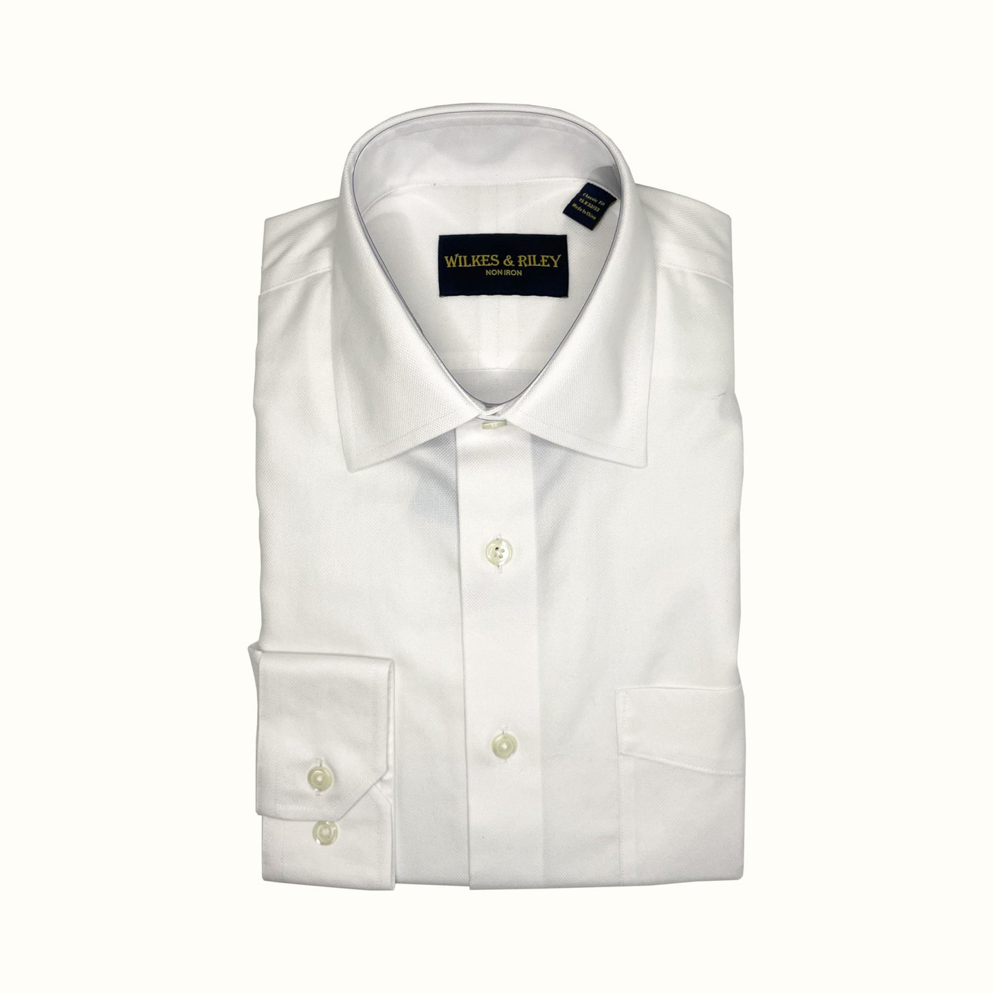 Spread Collar Classic Fit Oxford Dress Shirt, White