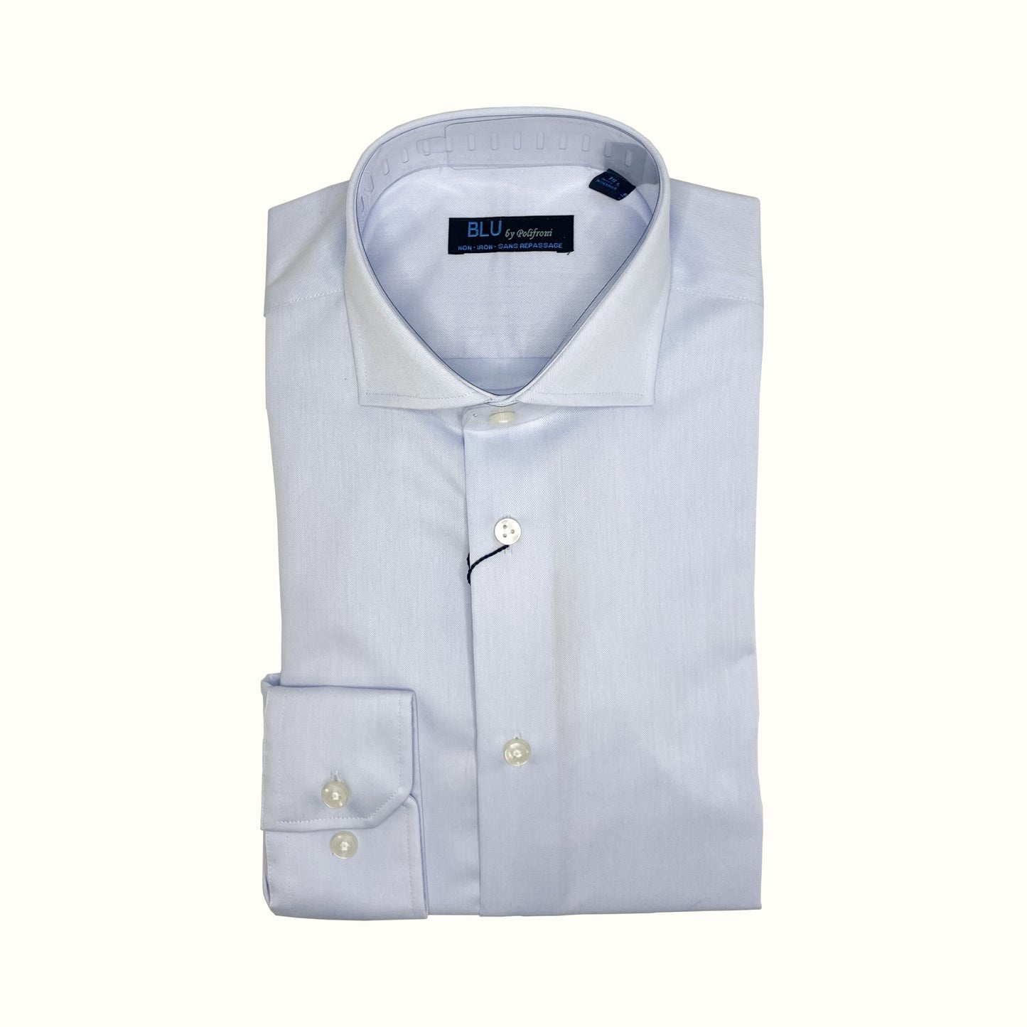 Spread Collar Trim Fit Dress Shirt, Lt. Blue