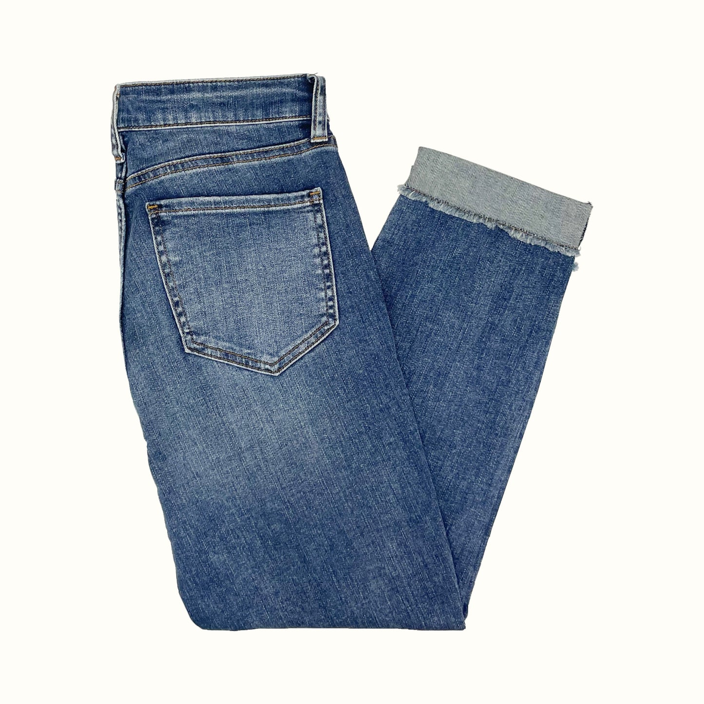 Amy Crop Straight w/Pin Tuck, Outperformed w/Dark Base