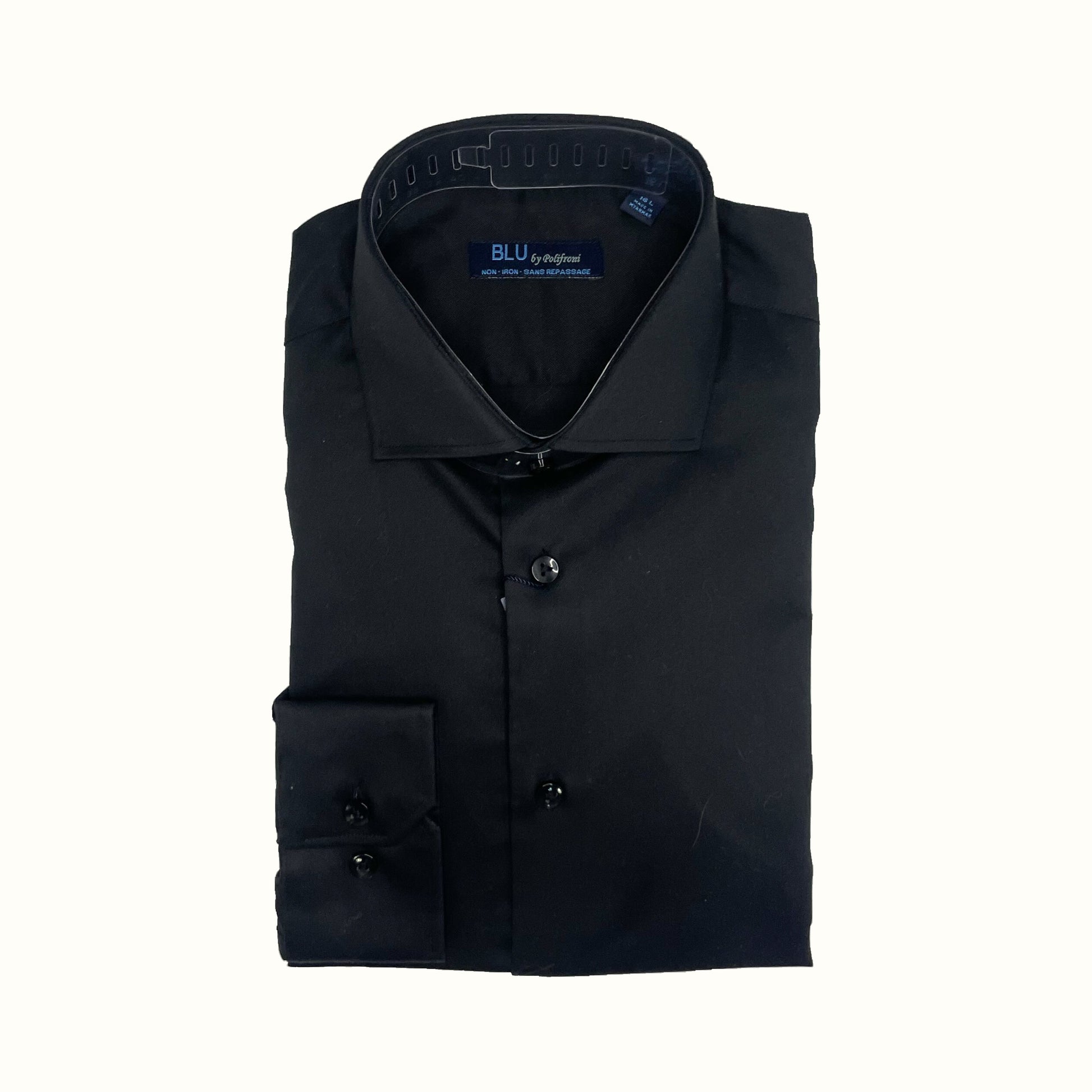 Spread Collar Trim Fit Twill Dress Shirt, Black Moorman Clothiers Spread Collar Trim Fit Twill Dress Shirt, Black Moorman Clothiers